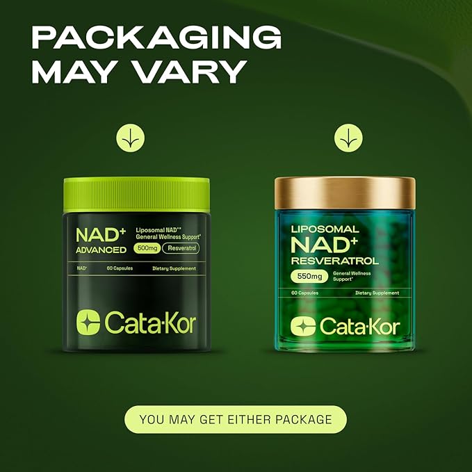 Cata-Kor Liposomal NAD+ Supplement with Resveratrol – Advanced NAD Resveratrol