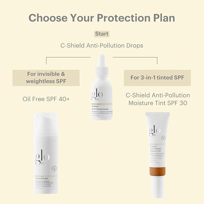 Glo Skin Beauty C-Shield Anti-Pollution Moisture Tint SPF 30, 1N-Fair – Tinted Moisturizer with SPF, Lightweight Tinted Sunscreen for Face, Vitamin C & Squalane, Dewy Sheer Coverage, All Skin Types