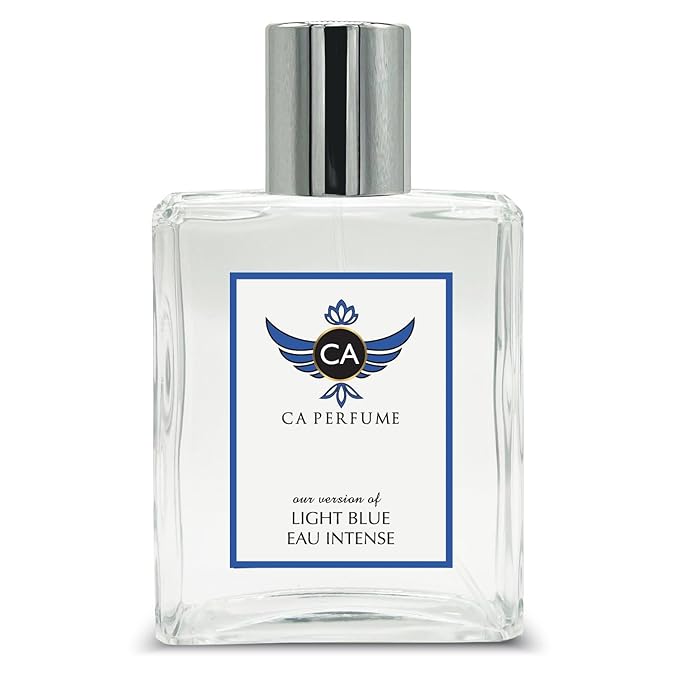 CA Perfume Impression of Light Blue Eau Intense for Men Woody Aquatic Scent Long Lasting Cologne for Men Signature Scent for Day and Night Wear 3.4 Fl Oz 100ml