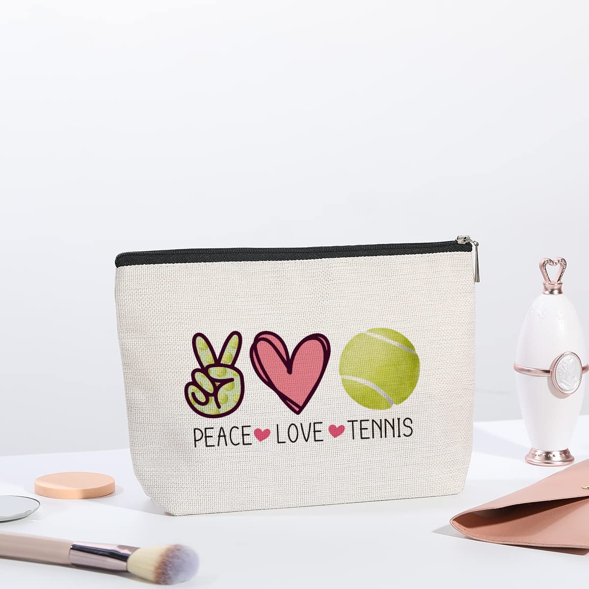 kdxpbpz Tennis Gifts Makeup Bag Cosmetics Bag