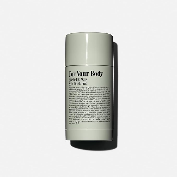 Nécessaire The Deodorant Eucalyptus | Natural Aluminum Free Deodorant For Women & Men. Extra Strength Treatment with Mandelic Acid. Free of Baking Soda, Ozokerite & Parabens (75 g/2.5 oz)