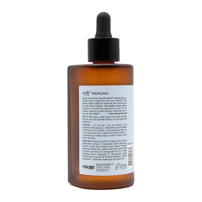 Epielle Complex Hyaluronic Acid + Peptides Serum 3 fl.oz, Glowing and Firming Formula for Uneven Tone & Enlarged Pores, Anti-Aging for Face, Korean Skin Care