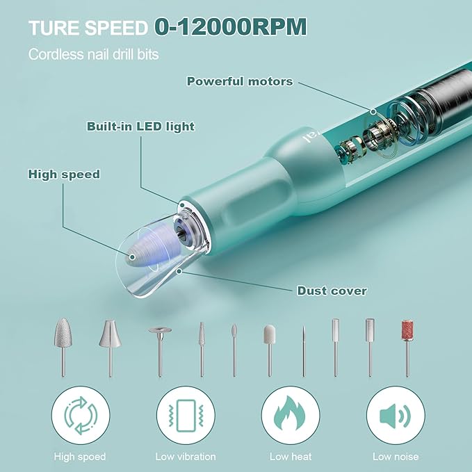 Electric Nail Drill File Professional Foot Callus Remover for Beginners