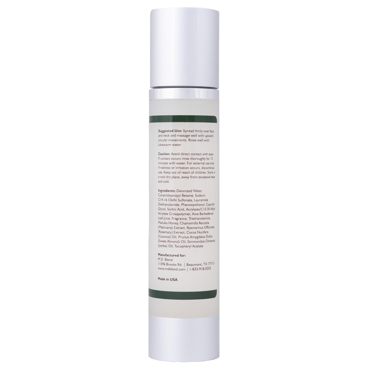 Foaming Face Wash with Coconut, Honey & Aloe Vera, Gentle Cleanser 120 ml