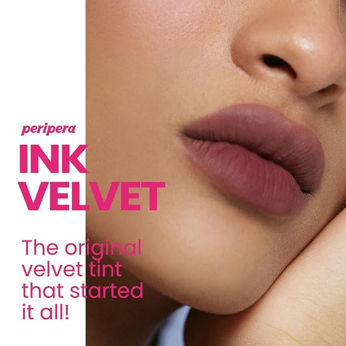 Peripera Ink The Velvet Lip Tint | Highly Pigmented, Longwear & Weightless Lip Tint | Smudge-Proof, Buildable Color for Lips & Cheeks | K-Beauty Makeup, Safe for Sensitive Lips (031 WINE NUDE)