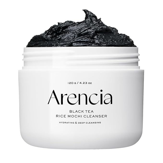 Arencia Black Tea Rice Mochi Face Cleanser, Deep-Cleansing, Pore Care, Sebum Control, Oily Skin 120g (4.23 oz)