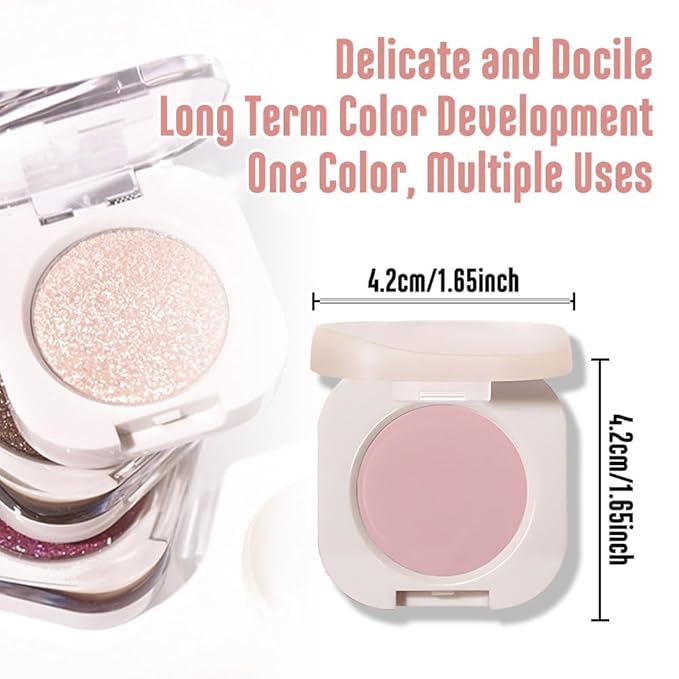 FeiCuiYun Matte Eyeshadow Palette Makeup for Older Women, Matte Nude Pink eyeshadow For Green Blue Eyes, Holographic Multichrome Cream Iridescent Single Monochrome Eye Shadow Makeup
