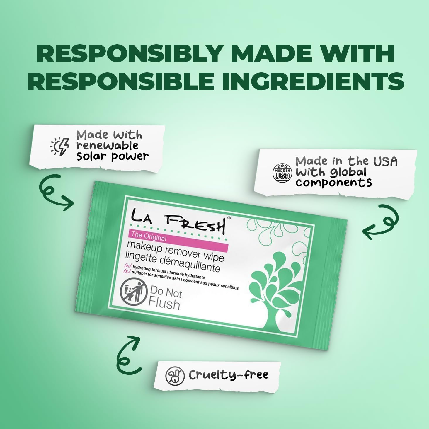 LA Fresh Makeup Remover Wipes With Vitamin E, 200 Count