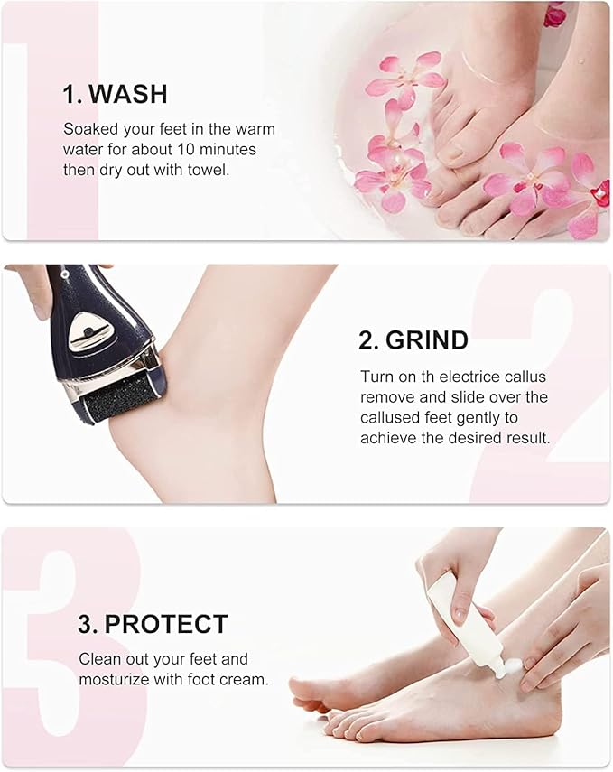 Electric Foot Callus Remover, Rechargeable Foot File for Dead Skin Care