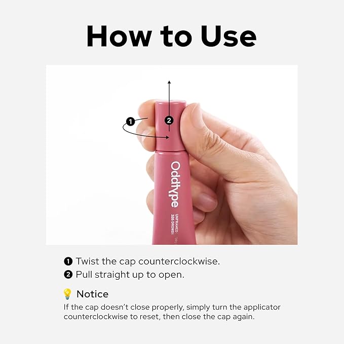 Oddtype Unframed Hydro Blow Tint – 572 Fluffy | Hydrating Gloss Lip Tint | 0.3 fl oz / 9 g | Korean Beauty