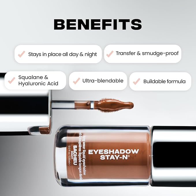 Sacheu Liquid Eyeshadow STAY-N, Buildable & Blendable, Sp-ICE
