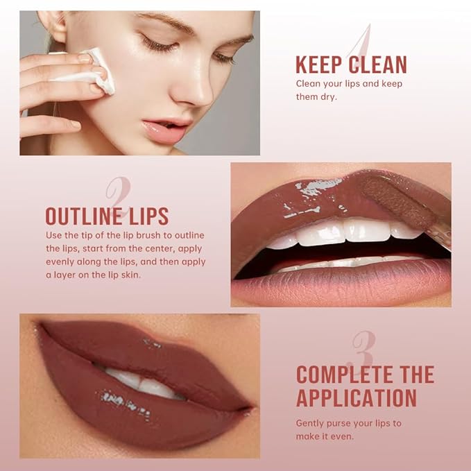 Hxssll Nourishing High-Shine Lip Gloss,Hydrating & Moisturizing Lip Tint, Non-Sticky, Long-Lasting Glossy Lip Stain,Softens & Plumps Lips for Smooth,Gentle Formula for Dry Lips 06#Mauve Medium Brown