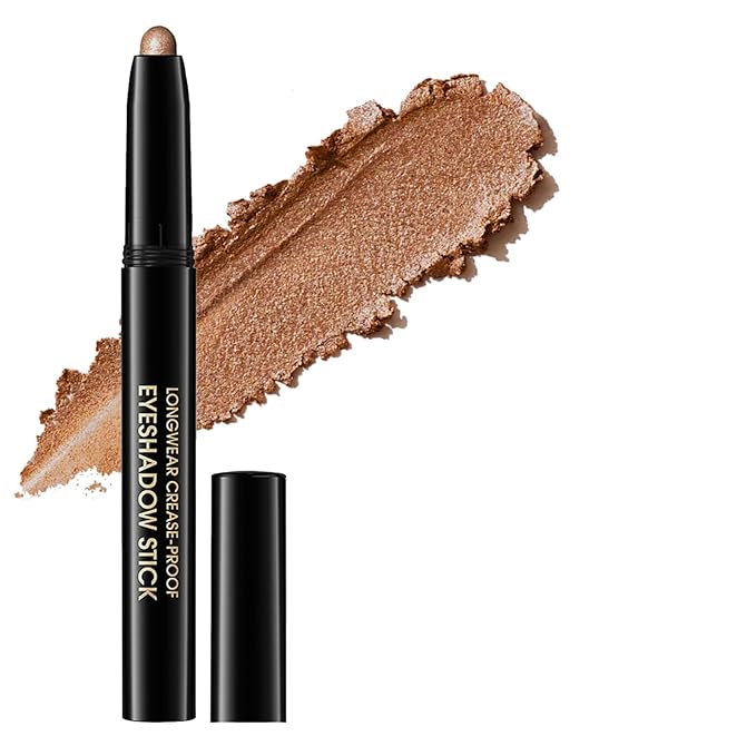 Euphily Matte Cream Eyeshadow Stick, Waterproof Eye Shadow Stick, Long-Lasting and Blendable High Pigmented Single Eyeliner Makeup for Women, 1 Caramel