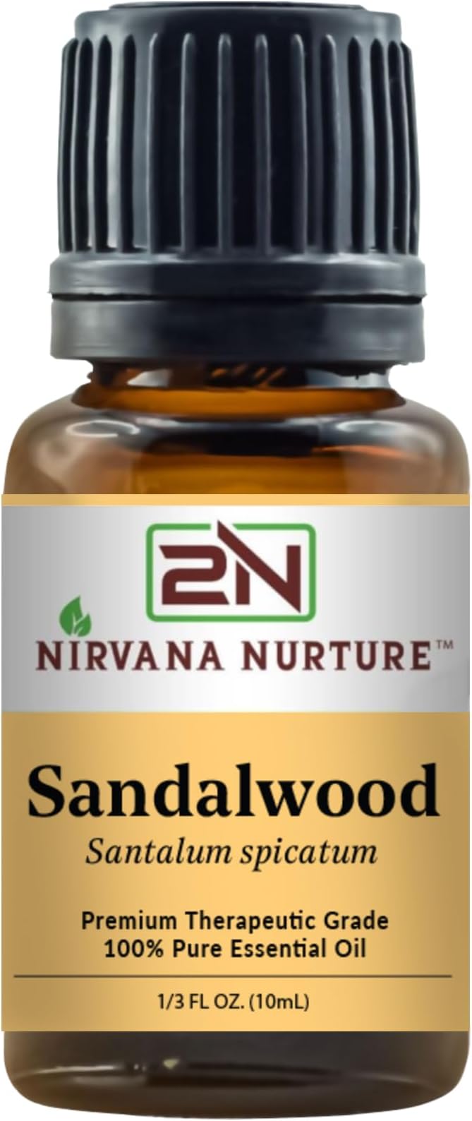 Nirvana Nurture Sandalwood Essential Oil, 100% Pure Undiluted, Aromatherapy Oil for Diffuser, Hair & Skin Care