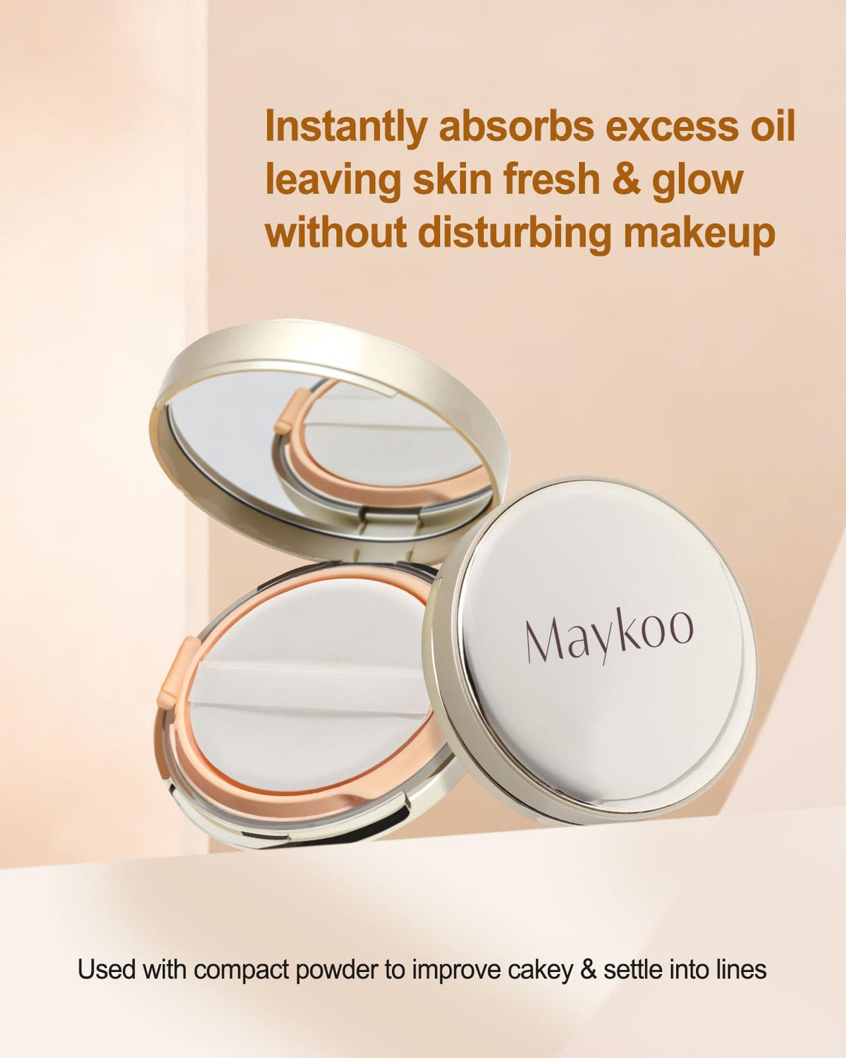 Face Oil Blotting Cushion Instead of Oil Blotting Paper Sheets for Oily Skin, Oil Absorbing Liquid Mattifying Cushion, Oil Control with Natural Tea Tree, Absorb Excess Oil for Makeup