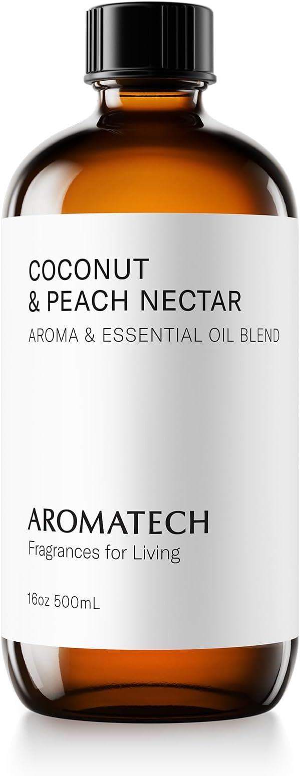 Aromatech Coconut & Peach Nectar Aroma Essential Oil Blend: Hotel Inspired Aromatherapy with for Ultrasonic Diffusers & Nebulizers (16 Fl Oz (Pack of 1))