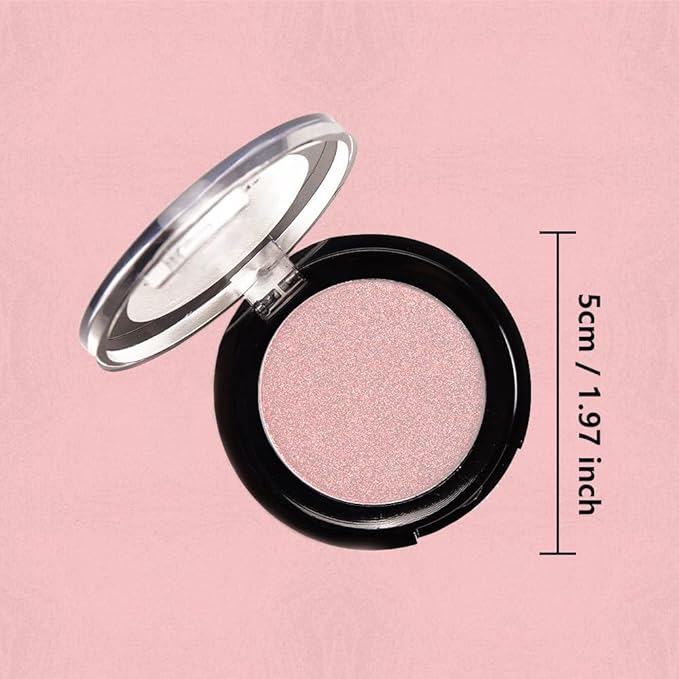 CAKAILA Monochrome Powder Eyeshadow Palette Makeup,Pink Natural Neutral Single Shimmer Eye Shadow for Older Women,Sparkly Eye Finish,Long Lasting Naturing-Looking