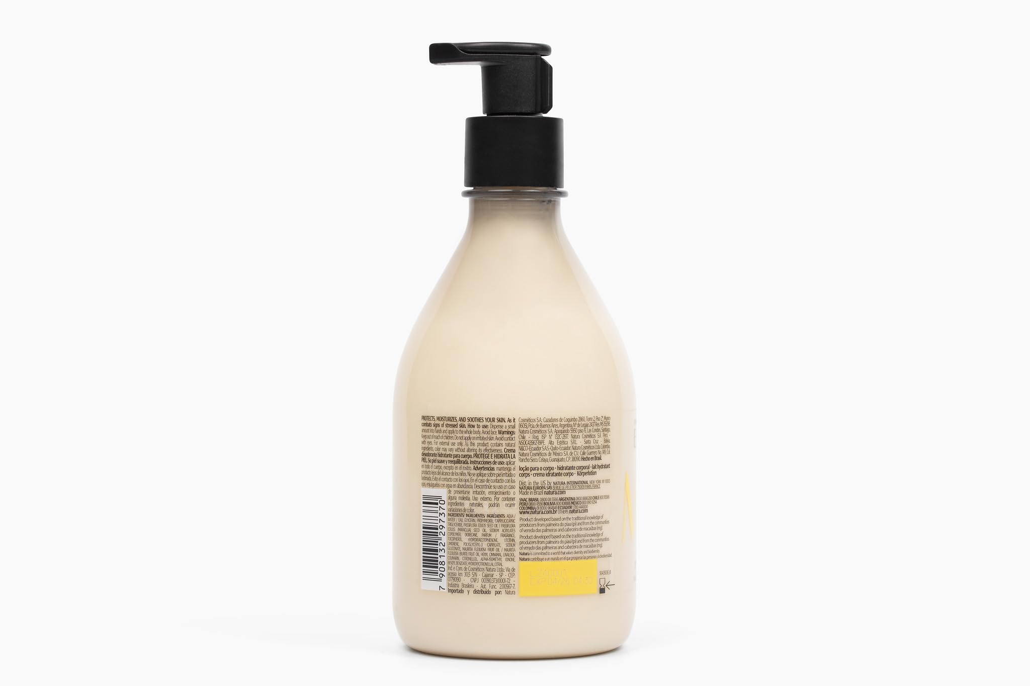 natura - Ekos Passion Fruit Relieving Body Lotion - Calming Lotion - 24 Hours of Hydration - Essential Fatty Acids - Vegan Skin Care - Brazilian Beauty Secrets - 13.5 fl oz (400ml)