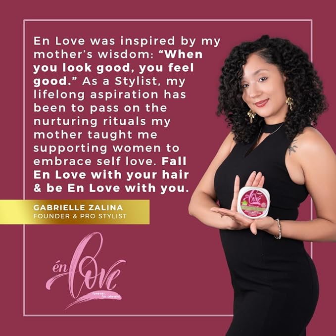 én Love Growth Goddess Hair & Scalp Oil – With Rosemary, Biotin, Organic Rice Water & Jamaican Black Castor Oil – Strengthens & Thickens Curls, Repairs Split Ends, Promotes Hair Growth – 1.5oz