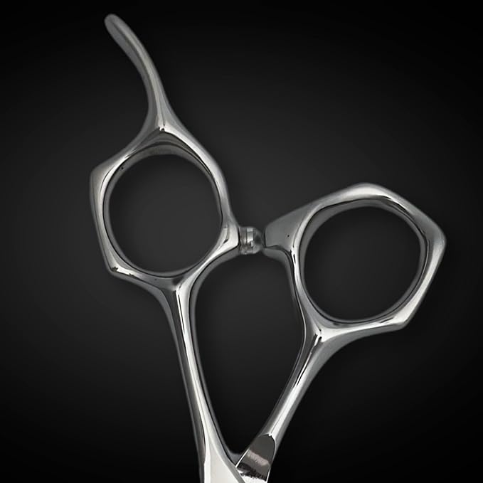 Hair Cutting Scissors for Professionals from Saki Shears - Cuts Wet and Dry Hair - Forged from Japanese 440C Stainless Steel - Sharp, Long Lasting Edge (Steel, 6 Inch Thinning, Right Hand)