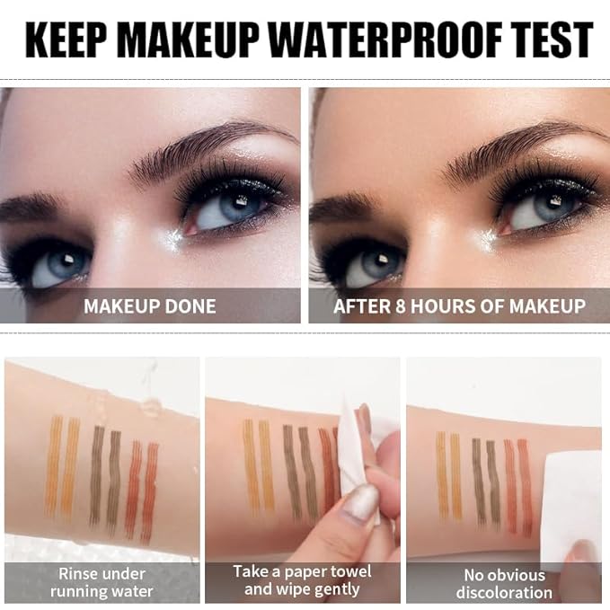 Microblading Eyebrow Pencil, Eyebrow Pen with an Upgrade Micro-Fork Tip Applicator, Waterproof Microblading Brow Pen,Last All Day, Brow Pencil for Natural Looking Brows Makeup (Light Brown)