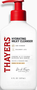 Thayers Milky Hydrating Face Cleanser with Snow Mushroom and Hyaluronic Acid, Dermatologist Recommended Gentle Facial Wash and Hydrating Skincare for Dry and Sensitive Skin, Paraben Free, 8 Fl Oz