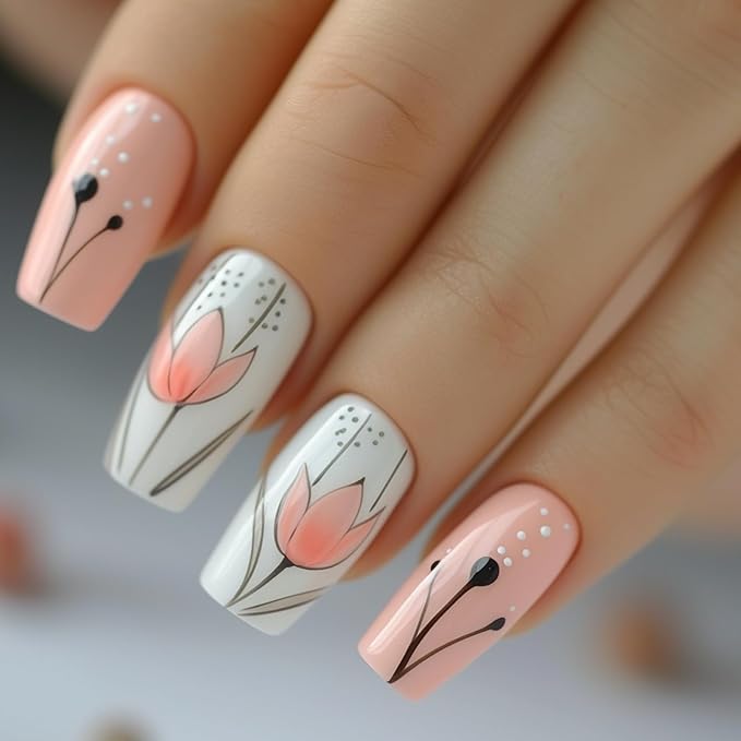 Whmeolyo 20Pcs Nail Art Brushes Tool Set, Nail Art Double-End Tools, Nail Liner Brushes, Silicone Pen Dotting Pen Tools Nail Art Kit for Home Nail Art DIY Salon Use-Pink