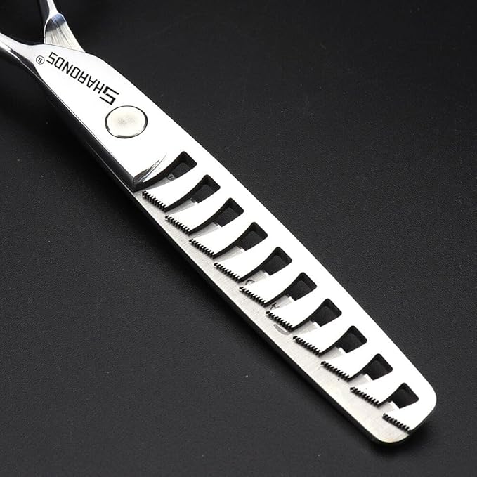 Barber hair scissors, Axemoore professional - 6"(6 in- tooth-E)