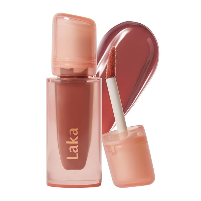 Laka Jelling Nude Gloss, 4.5g/0.15oz, Sheer Hydrating Lip Oil with No Stain, Non-Sticky, Nourishing Gloss for a Glowy Look, K-Beauty (#307 Cocoring)