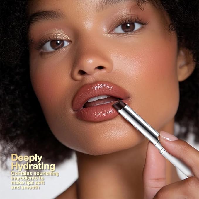Nude Brown Honey Tinted Lip Stain Lip Balm Lip Gloss Lipstick, Sheer Hydrating Lip Stains Tint, Moisturizing Lip Color for All Skin Tones, Nourishing Lip Balm with a Hint of Natural Black Cherry Tint