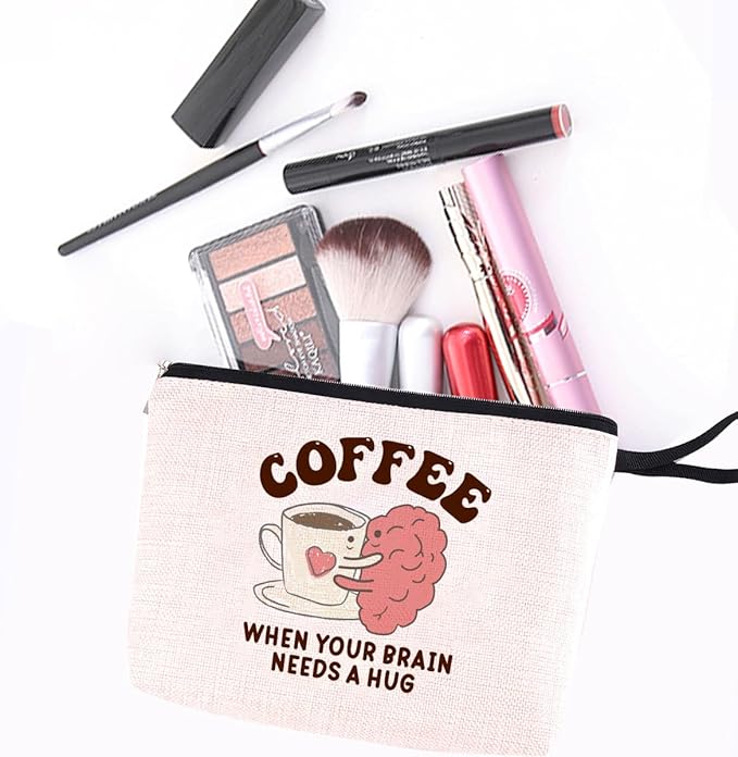 Hanamiya Na Funny Coffee Gifts: Makeup Bag Affirmations Coffee Accessories