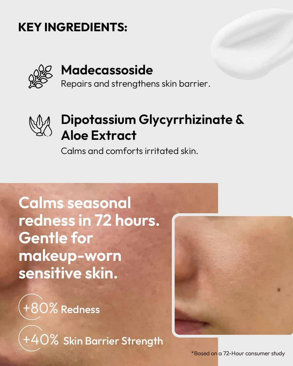 BFFECT Centella Asiatica Serum,Calmer Intense Soothing Serum with Madecassoside for Sensitive Skin, Soothe & Repair Skin Barrier, Redness Relief, Fragrance Free, 1 Fl Oz