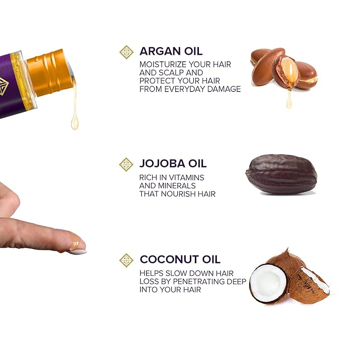 Desert Beauty Argan Oil, 4 oz, Hair Oil Treatment for Dry Damaged Hair, Leave-in Conditioner, Hydrating, Strengthens, Natural, Cruelty Free