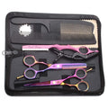 Purple Dragon 5.5 inch Hair Cutting Scissors Set with Razor