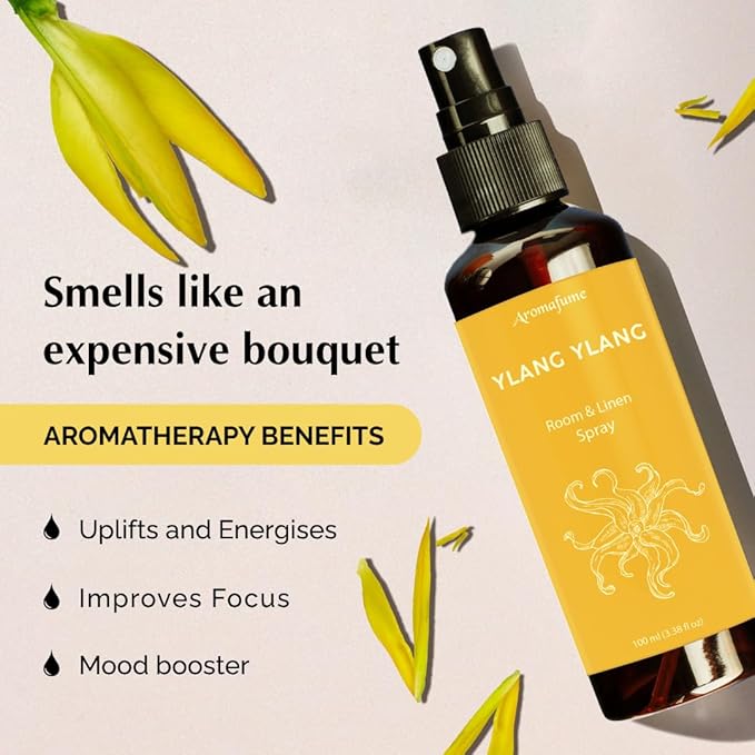 Ylang Ylang Air Freshener Spray for Room, Linen & Pillow 100ml by Aromafume