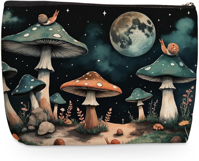 Mushroom Makeup Bag, Mushroom Gifts Travel Makeup Case Cosmetic Bags