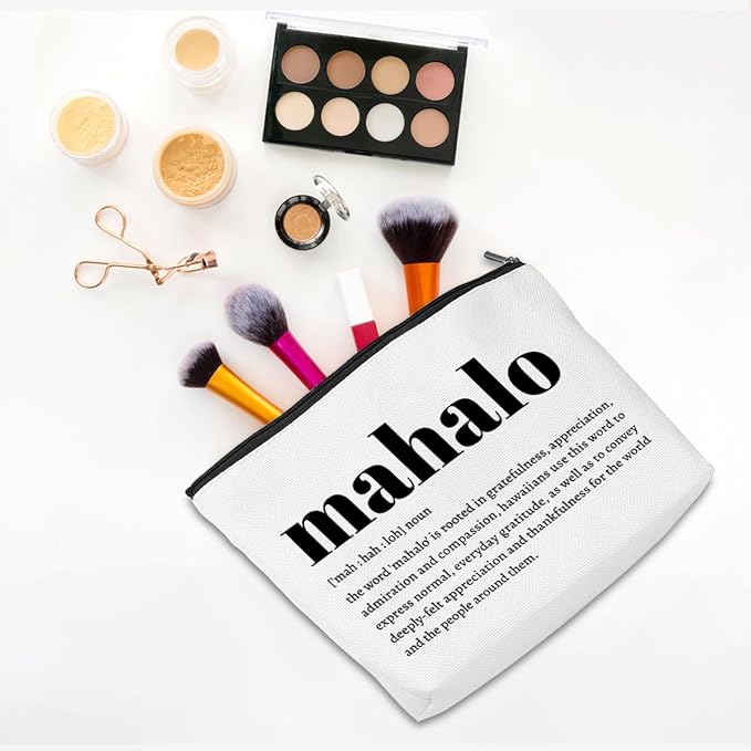 CQM Mahalo Definition Hawaiian Gifts Makeup Bag Hawaii Cosmetic Bag