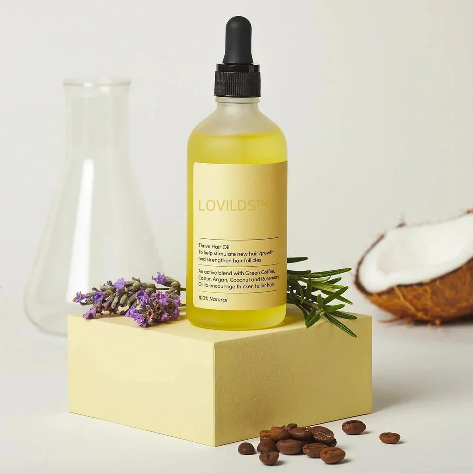 LOVILDS Rosemary Hair Growth Essence - Rosemary Hair & Hair Strengthening Oil for All Hair Types (1 Bottle, 2 Ounce)