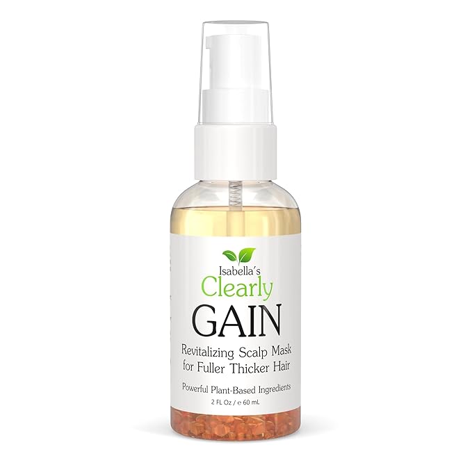 Isabella's Clearly GAIN – Natural Hair and Scalp Oil with Rosemary, Castor Oil & Essential Oils | Nourishing Serum for Fuller Thicker Looking Hair | Vegan, Waterless & Cruelty Free