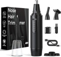 XOOMRSCP Nose Hair Trimmers for Men，Rechargeable Hair Trimmer 3 in 1 Painless Multifunctional Ear and Nose Hair Trimmer with IPX7 Waterproof Dual Edge Blades (Ink Black)