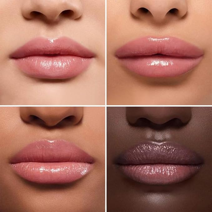 HHLTOH 2Pcs Dusty Pink Honey Tinted Lip Stain Lip Balm Lip Gloss Lipstick, Sheer Hydrating Lip Stains Tint for Mature Skin, Moisturizing Lip Tint Balm with Natural Shine, Vegan & Cruelty-Free