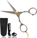 Ontaki Beard & Mustache Scissors & Combs - 5.5" Japanese Steel, Silver