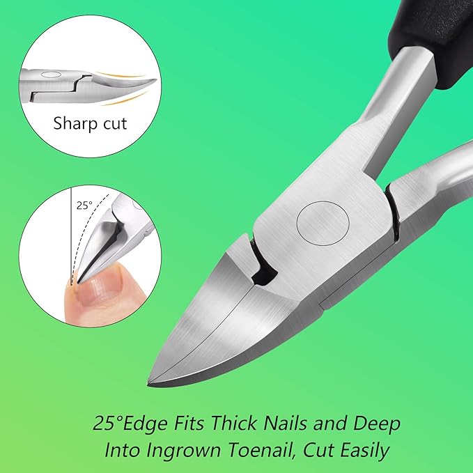 Heavy Duty Ingrown Toenail Clippers, Stainless Steel Toe Nail Trimmer