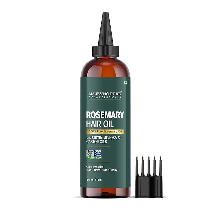 Majestic Pure Rosemary Hair Oil with Biotin - 4 Fl Oz