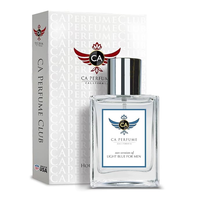 CA Perfume Impression of Light Blue For Men for Men Woody Aquatic Fragrance Long Lasting Mens Cologne Eau De Parfum 1.7 Fl Oz 50ml