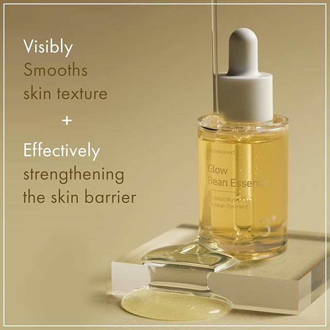 TOSOWOONG Glow Bean 3% Essence for Glass Skin, Hydration, Barrier, Radiant