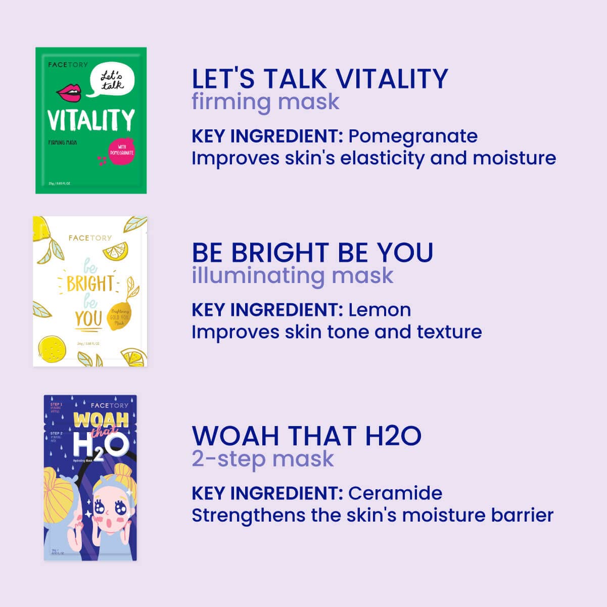 FACETORY K Beauty Face Mask Skin Care - BEST OF 7 COLLECTION Sheet Mask Set (21 pc) | Natural Premium Korean Face Mask For All Skin Types - No Sulfates No Parabens