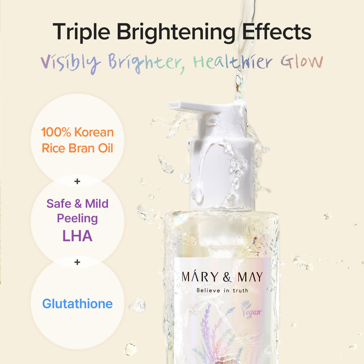 Mary&May Rice Glutathione LHA Cleansing Oil, 6.76 fl.oz