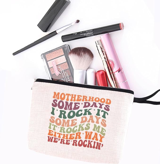 Hanamiya Na Mom Gifts Makeup Bag Funny Humorous Mama Gift Cosmetic Bags