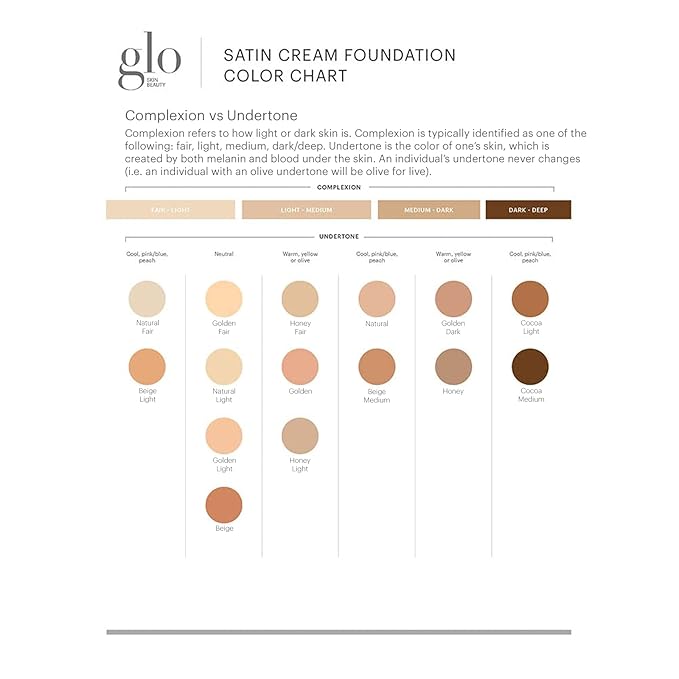 Glo Skin Beauty Satin Cream Foundation Makeup for Face, Golden Light - Full Coverage, Semi Matte Finish, Conceal Blemishes & Even Skin Tone